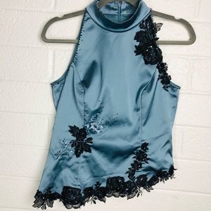 Y2K Asymmetrical Satin Top